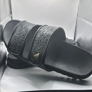 Guess Black Minimalist Slide Sandals